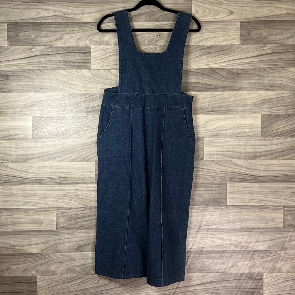 Audrey‎ 3PLUS1 One Piece Jumpsuit Womens S Blue 100% Cotton Pockets Sleeveless